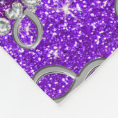 Individuelle Name Silber-Unendlichkeit Indigo lila Fleecedecke (Ecke)