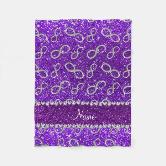 Individuelle Name Silber-Unendlichkeit Indigo lila Fleecedecke (Vorderseite)
