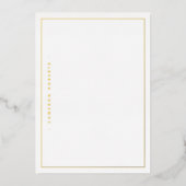 Individuelle Name Silbergold-Echthardkarte Folieneinladung (Vorderseite)