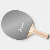 Individuelle Name-Silbergradität Tischtennis Schläger (Seitenansicht)