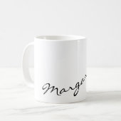 Individuelle Name Simple Calligraphy Pink Heart Ma Kaffeetasse (Vorderseite Links)