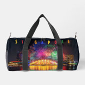 Individuelle Name Singapur Fireworks Duffle Bag (Rückseite)