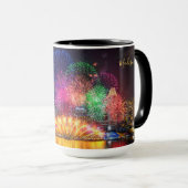 Individuelle Name Singapur Fireworks Tasse (VorderseiteRechts)