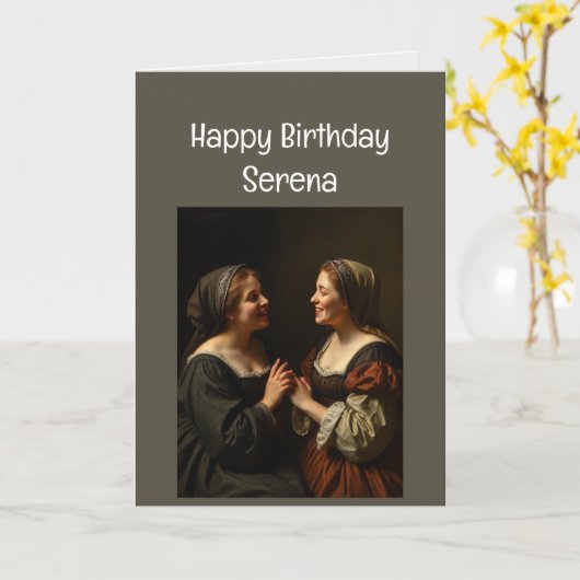 Individuelle Name Sister Birthday Liebe Karte (Gelbe Blume)