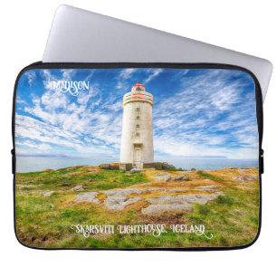 Individuelle Name Skarsviti Lighthouse, Island Laptopschutzhülle