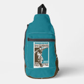 Individuelle Name Skateboard Crossbody Bag (Vorderseite)