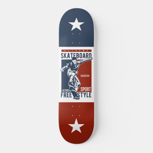 Individuelle Name Skateboarder Skateboard (Vorderseite)