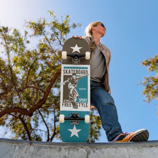 Individuelle Name Skateboarder Skateboard (Außenbereich 1)