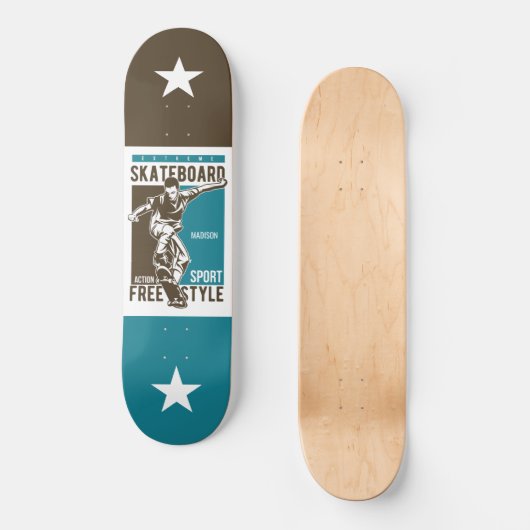 Individuelle Name Skateboarder Skateboard (Vorderseite)