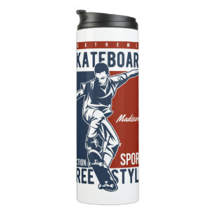 Individuelle Name Skateboarding tumor Thermosbecher