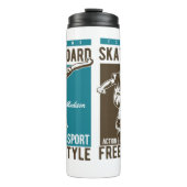 Individuelle Name Skateboarding tumor Thermosbecher (Vorderseite)