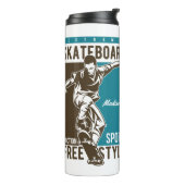 Individuelle Name Skateboarding tumor Thermosbecher (Nach links gedreht)