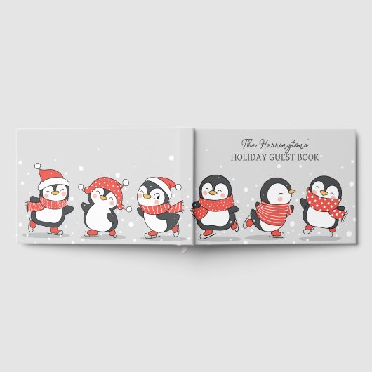 Individuelle Name Skaten Penguins Gästebuch (Voll)