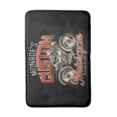 Individuelle Name Skeleton Motorrad-Shop Badematte (Vorderseite Vertikal)