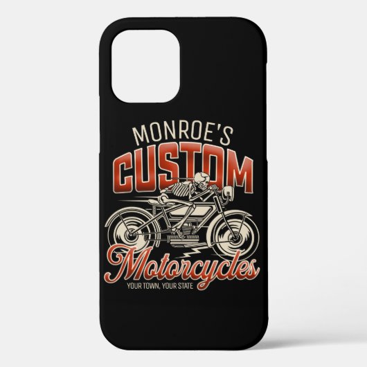 Individuelle Name Skeleton Motorrad-Shop Case-Mate iPhone Hülle (Rückseite)