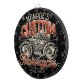 Individuelle Name Skeleton Motorrad-Shop Dartscheibe (Vorderseite rechts)