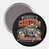 Individuelle Name Skeleton Motorrad-Shop Magnet (Vorderseite/Rückseite)