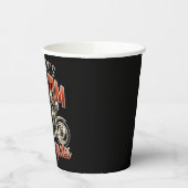 Individuelle Name Skeleton Motorrad-Shop Pappbecher (Links)