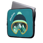 Individuelle Name Ski Maske Laptop-Ärmel Laptopschutzhülle (Vorderseite Links)
