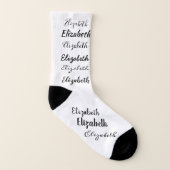 individuelle Name-Skript Personalisiert bearbeitet Socken (Links - Innen)