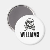 Individuelle Name Skull Golf Ball Crossbones Magnet (Vorderseite/Rückseite)