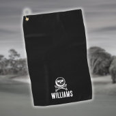 Individuelle Name Skull Golf Ball und Crossbones Golfhandtuch