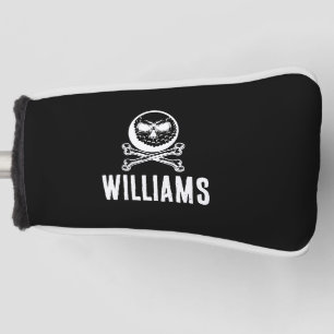 Individuelle Name Skull Golf Ball und Crossbones Headcover