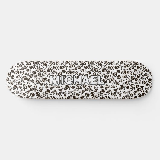 Individuelle Name Skull Pattern Skateboard (Horizontal)