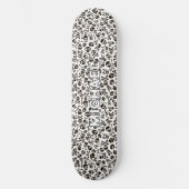 Individuelle Name Skull Pattern Skateboard (Vorderseite)
