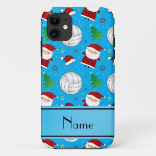 Individuelle Name Sky Blue Volleyball Weihnachtsmu Case-Mate iPhone Hülle