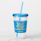 Individuelle Name Sky Quote Acryltrinkbecher (Rückseite)