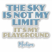 Individuelle Name Sky Quote Aufkleber (Vorderseite)