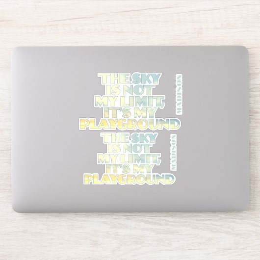 Individuelle Name Sky Quote Aufkleber (Computer)
