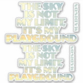 Individuelle Name Sky Quote Aufkleber (Vorderseite)