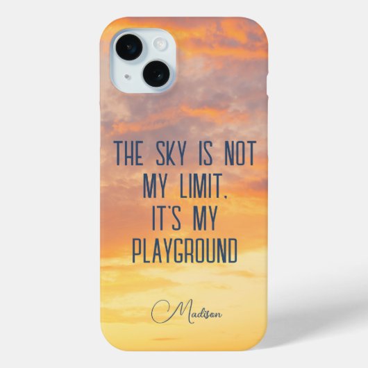 Individuelle Name Sky Quote Case-Mate iPhone Hülle (Rückseite)