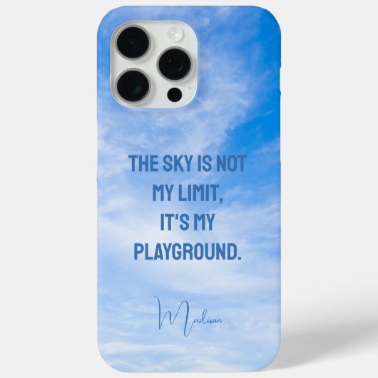 Individuelle Name Sky Quote Case-Mate iPhone Hülle (Rückseite)