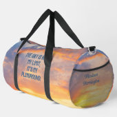 Individuelle Name Sky Quote Duffle Bag (Rechte Ecke)