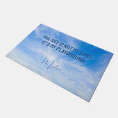 Individuelle Name Sky Quote Fußmatte (Schrägansicht)