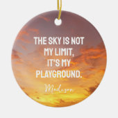 Individuelle Name Sky Quote Keramik Ornament (Vorne)