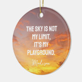 Individuelle Name Sky Quote Keramik Ornament (Links)