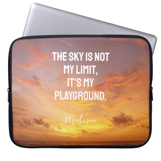 Individuelle Name Sky Quote Laptopschutzhülle (Vorderseite)