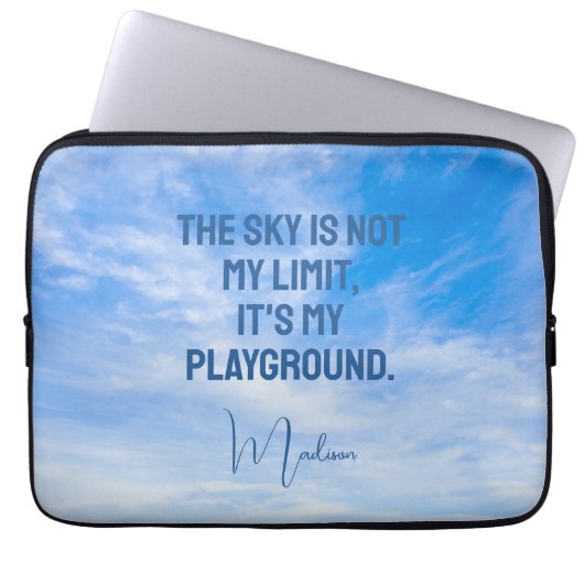 Individuelle Name Sky Quote Laptopschutzhülle (Vorderseite)