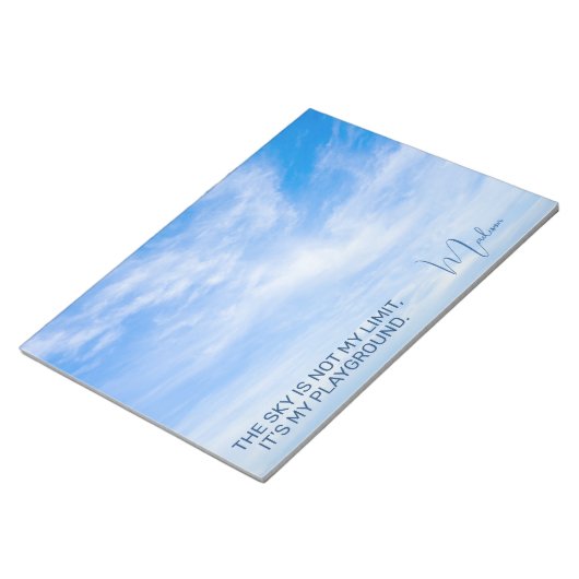 Individuelle Name Sky Quote Notizblock (angewinkelt)