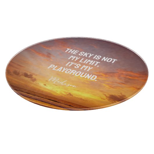 Individuelle Name Sky Quote Schneidebrett (Ecke)