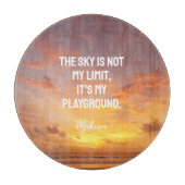 Individuelle Name Sky Quote Schneidebrett (Vorderseite)