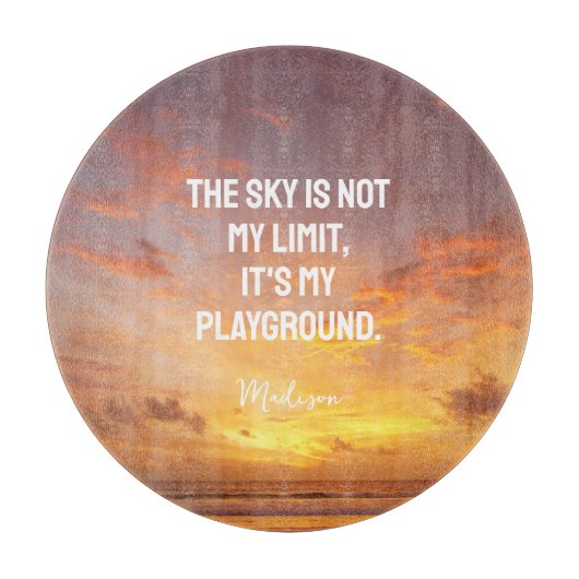 Individuelle Name Sky Quote Schneidebrett (Vorderseite)