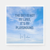 Individuelle Name Sky Quote Serviette (Vorderseite)