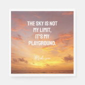 Individuelle Name Sky Quote Serviette (Vorderseite)