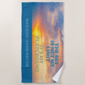 Individuelle Name Sky Quote Strandtuch (Vorderseite)