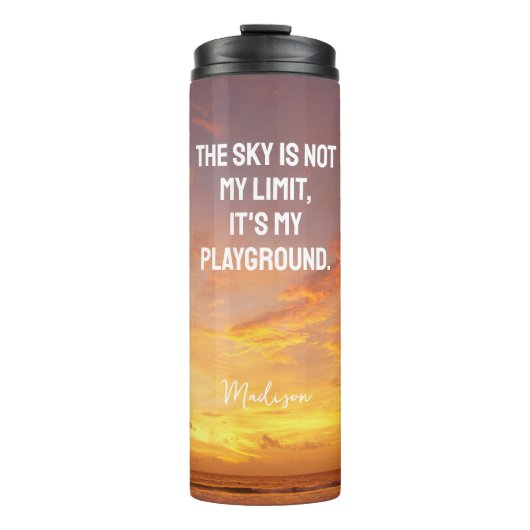 Individuelle Name Sky Quote Thermosbecher (Vorderseite)